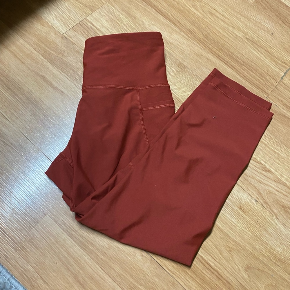 Burnt orange cropped old navy powersoft leggings size medium